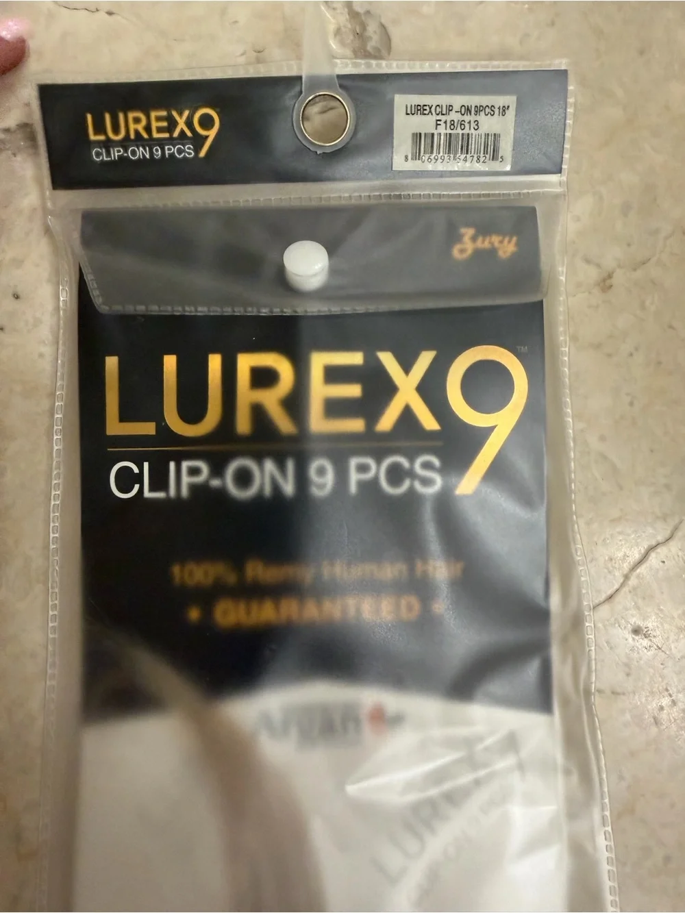 Lurex 9 Clip-On Remy human hair Extensions 18 inch (Brand New)